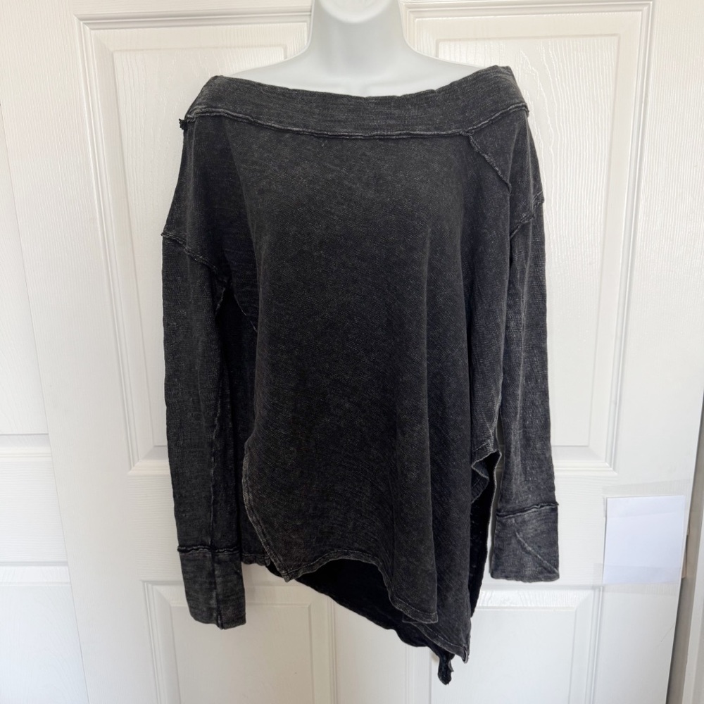 NEW We The Free Off Shoulder Asymmetrical Cotton Top